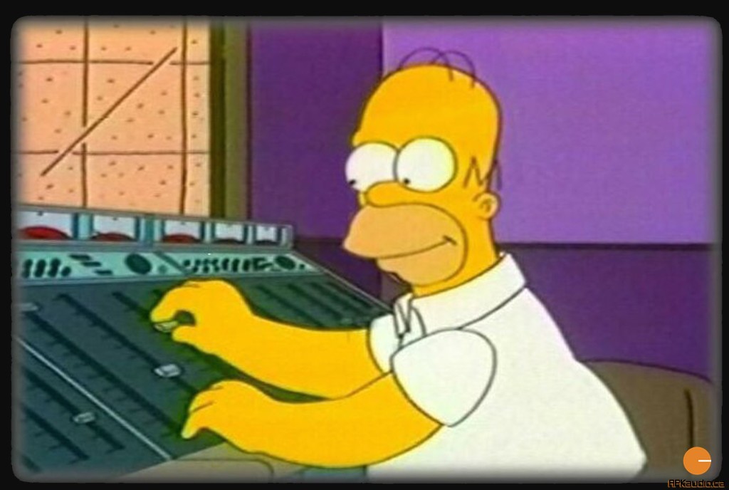Homer Finds a new Passion... dusting and polishing mixing console